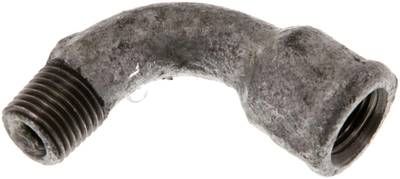 90°-Bogen Rp 1/4"(IG)-R 1/4"(AG), Temperguss verzinkt