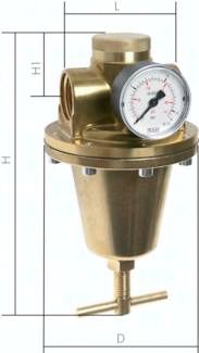 Wasserdruckminderer (40 bar) G 1/4", 0,5 - 25 bar