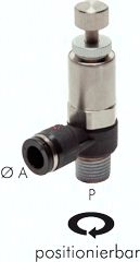 Druckregler R 1/8"-4mm, ohne Manometer, IQS-Standard