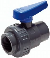 Einring-Kugelhahn, PVC-U / EPDM, Rp 1" (Wasserausf.)