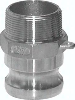Kamlock-Stecker (F) R 5"(AG), Messing