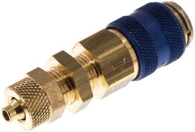 Schott-Kupplungsdose (NW5) 6 x 4mm Schlauch, Messing