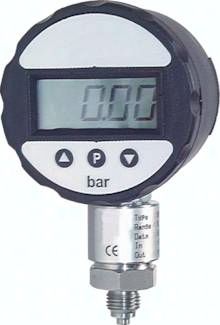 Digital-Manometer 0 - 40 bar, Externe 24 V DC-Versorgung und Schaltausgang