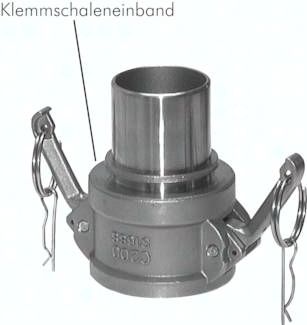 DIN/EN-Kamlock-Kupplung (C) 75mm Schlauch, Edelstahl (1.4408)