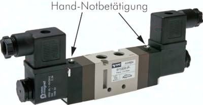 5/2-Wege Magnetventil, G 1/8", Impulsventil, 12 V=