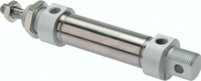 ISO 6432-Zylinder, doppeltwir-kend, Kolben 16mm,Hub 125mm