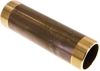 Rohrdoppelnippel G 2"-200mm, 16 bar Messing