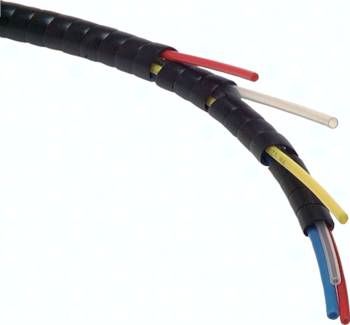 Bündelspirale 16x19mm schwarz, PE(geschnitten), 17 - 130mm