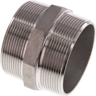 Doppelnippel R 2 1/2"-R 2 1/2", 16 bar 1.4408