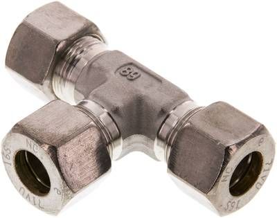 T-Schneidringverschraubung 16 S, Klemmring 1.4571 (NC)