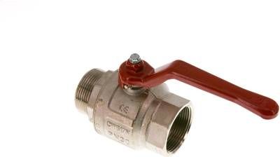 Messing-Kugelhahn, kurz, G 1 1/2" (AG/IG), PN 30