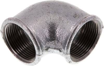 90°-Winkel Rp 1 1/4" (IG), 25 bar Temperguss verzinkt