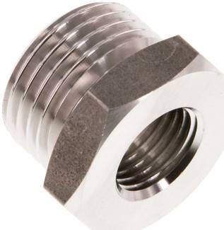 Reduziernippel G 1/2"(AG)-G 1/4"(IG), 40 bar 1.4571