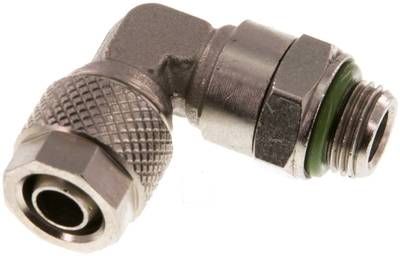 Winkel-Drehverschraubung G 1/8"-8 x 6mm, Messing vernickelt