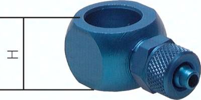 Verschraubung, L-Ringstück G 1/4"-10 x 8mm, Aluminium