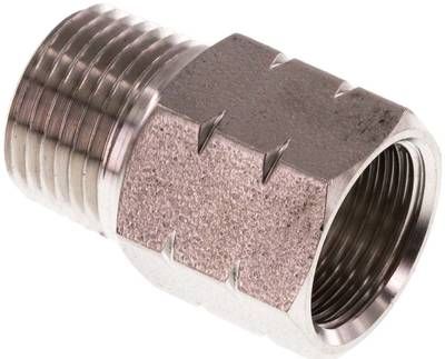 Reduziernippel NPT 3/8"(AG)-G 3/8"(IG), 40 bar 1.4571