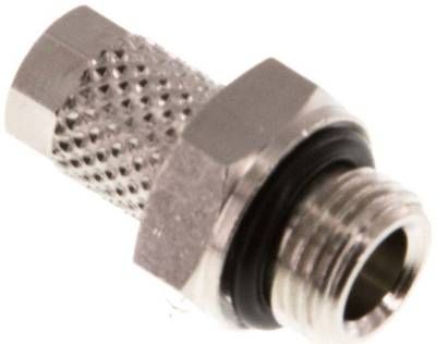 Gerade Verschraubung G 1/8"-5 x 3mm, Messing vernickelt