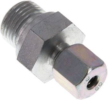 Gerade Schneidringverschr. 6 S-G 1/2", Stahl verzinkt