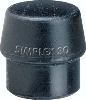Simplex-Schonhammer, Ø 60 mm Schlageinsatz, Gummi, schwarz