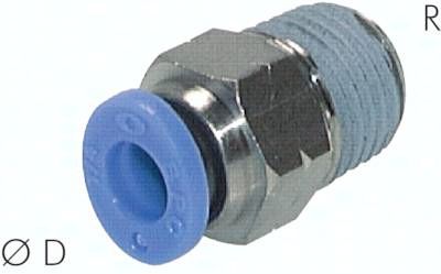 Gerader Steckanschluss UNF 10-32-1/4" (6,35 mm), IQS-Standard