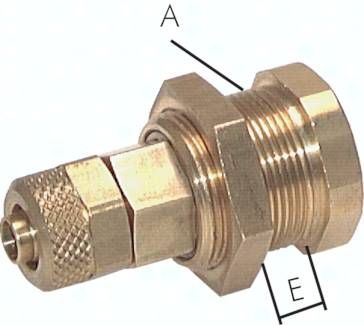 Abreißkupplungsdose (NW5) 6 x 4mm Schlauch, Messing