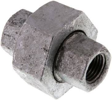 Verschraubung kon. dichtend Rp 1/4" (IG),25 bar Temperguss verzinkt