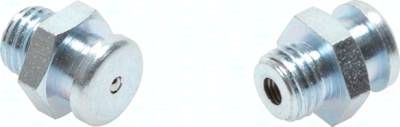 Flachschschmiernippel 10 mm, G 1/8", Stahl verzinkt