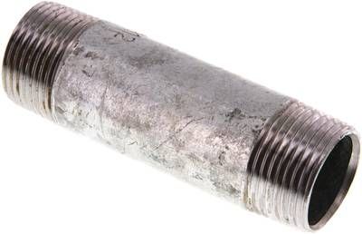 Rohrdoppelnippel R 1"-100mm, 50 bar, Stahlrohr ST 37 verzinkt