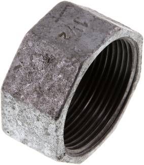 Verschlusskappe Rp 1 1/2", 25 bar Temperguss verzinkt