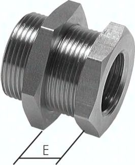 Schottverschraubung G 1/4"-G 3/8", 40 bar 1.4571
