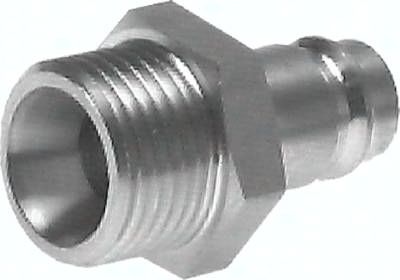 Kupplungsstecker (NW10) G 3/8"(AG), Edelstahl