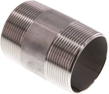 Rohrdoppelnippel R 2"-80mm, 20 bar 1.4571