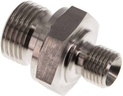 Hydraulik-Doppelnippel G 1/2"-G 1/4", 1.4571