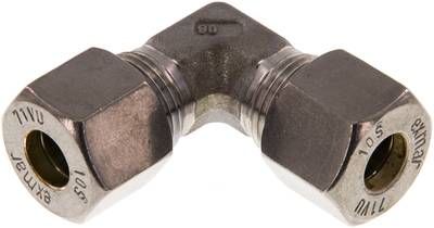 Winkel-Schneidringverschrau-bung 10 S, Klemmring 1.4571 (NC)