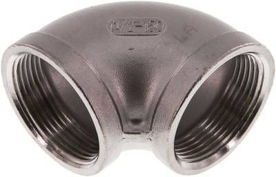 90°-Winkel Rp 1 1/2" (IG), 16 bar 1.4408