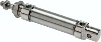 ISO 6432-Zylinder, Edelstahl, Kolben 16mm, Hub 100mm