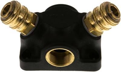 Wanddose mit G 3/4" (IG) und mit 2 Kupplungsdosen NW7,2