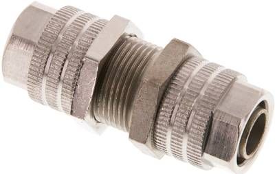 Schott-Verschraubung 11,6 x 9mm, Messing vernickelt