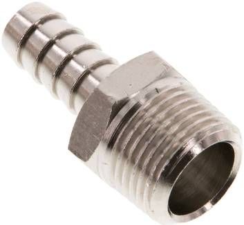 Gewindetülle R 3/8"-9mm, 16 bar Messing vernickelt