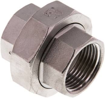 Verschraubung flach dichtend Rp 1" (IG),16 bar 1.4408