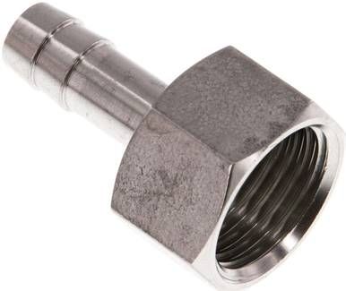 Aufschraub-Schlauchtülle G 1/2"-9mm, 40 bar 1.4571