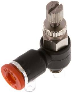 Winkel-Drosselrückschlag-ventil M 5-4mm,zuluftregelnd (Sonderausführung)