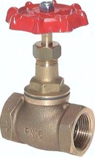 Muffen-Absperrventil, Rotguss/Messing, G 3", PN 16