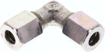 Winkel-Schneidringverschrau-bung 6 LL, Stahl verzinkt