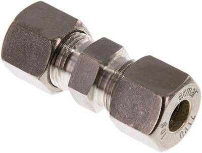 Gerade Schneidringverschrau-bung 10 S, Klemmring 1.4571 (NC)