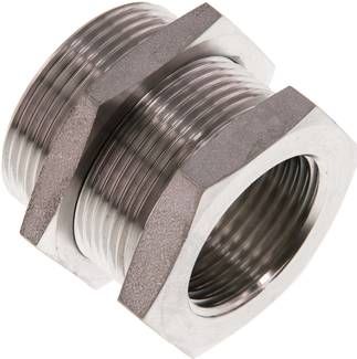 Schottverschraubung G 1"-M 42 x 2, 40 bar 1.4571