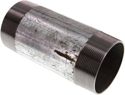 Rohrdoppelnippel R 3"-180mm, 50 bar, Stahlrohr ST 37 verzinkt