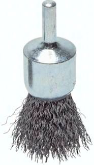 Pinseldrahtbürste 12mm, 6mm Schaft, Stahldraht 0,3 mm (gewellt)