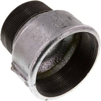 Reduziernippel R 2 1/2"(AG)-Rp 3"(IG), 25 bar Temperguss verzinkt