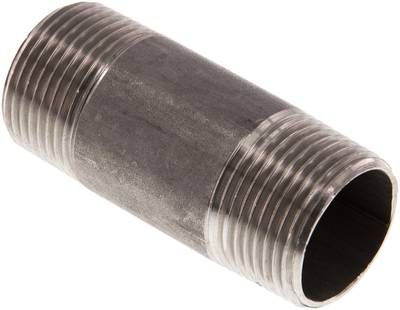 Rohrdoppelnippel R 3/4"-60mm, 20 bar 1.4571